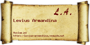 Levius Armandina névjegykártya